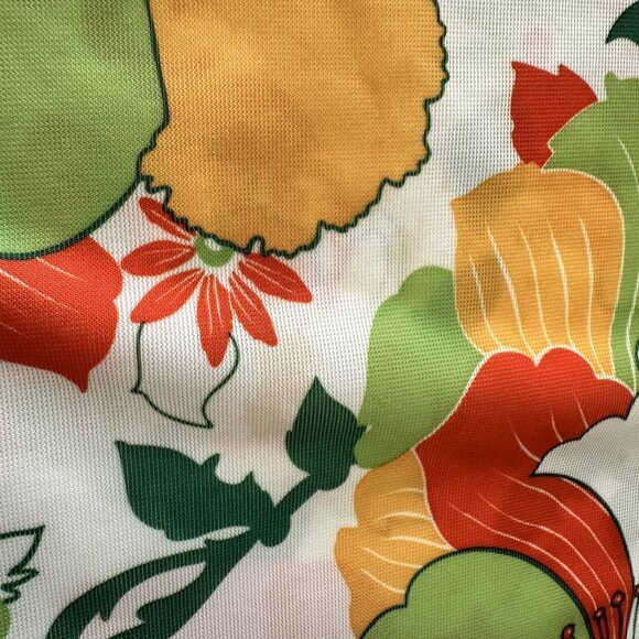 House Dress MuMu Maxi 1970 Pockets Groovy Poly Vintage Floral Print Long Sleeve - Picture 12 of 12